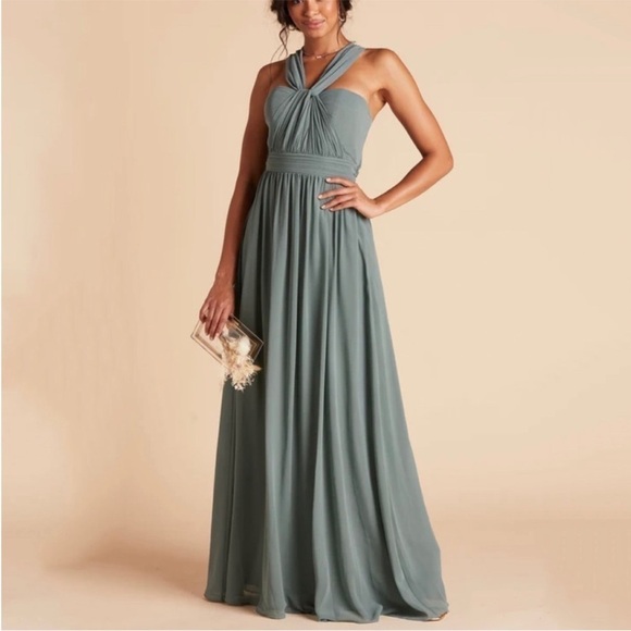 Birdy Grey Sea Glass Grace Bridesmaid Convertible Chiffon Dress - Picture 6 of 15